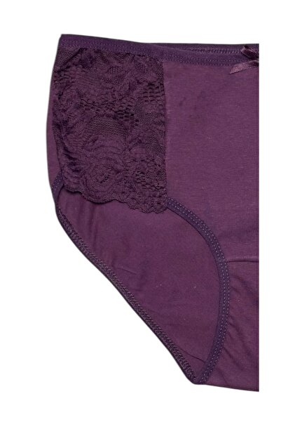 Gizli Butik Purple Side Lace Detailed Cotton Women's Panties
