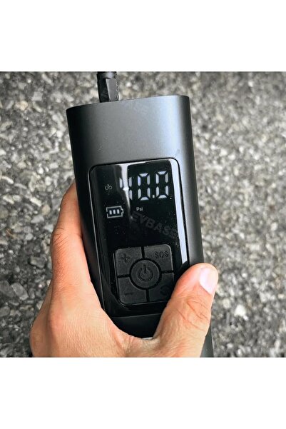 HZL Elektrikli hava pompası, bisiklet pompası, elektrikli, 150 psi, 6000 mAh pilli hava pompası