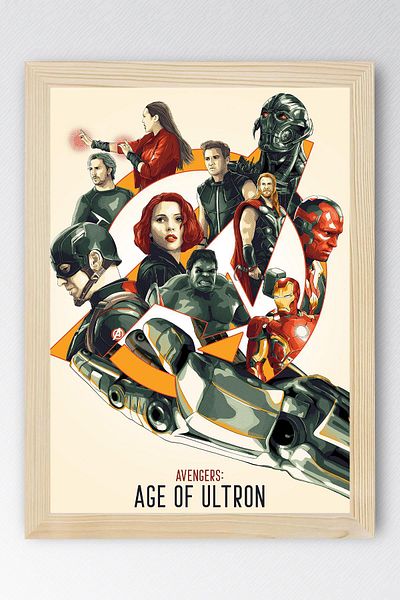 Saturn Πίνακας με κορνίζα Avengers Age Of Ultron - Πίνακας με αφίσα Avengers Marvel