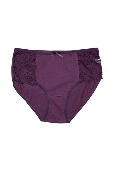Gizli Butik Chiloți de damă din bumbac cu dantelă laterală violet