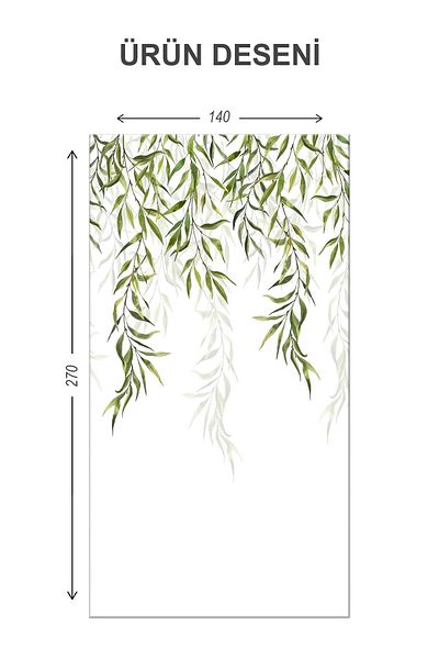 Doruklar Home Collection Blackout Light Proof Blackout High Quality Modern Patterned 2 Blades Background Curtain 140 X 270 Nes Series
