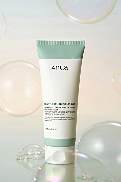 ANUA Heartleaf Succinic Moisture Cleansing Foam (KORENDY) Gözenek Akne Karşıtı Köpük Temizleyici 150ml