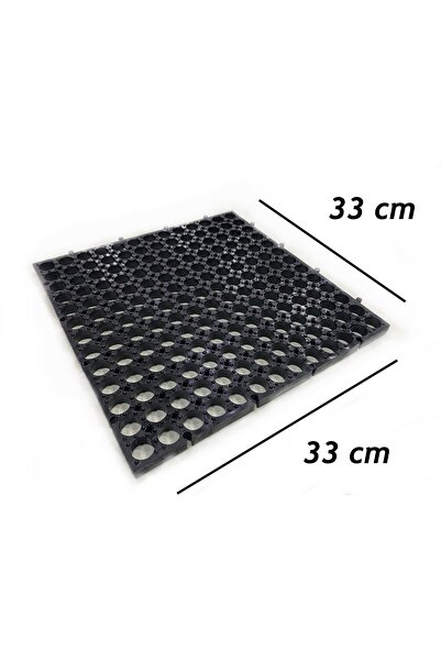 bademlerhali Kauçuk Paspas Altı Açık Lastik Kauçuk Petek Paspas 100 cm x 66 cm Kapı Önü dış mekan paspas 6 ADET
