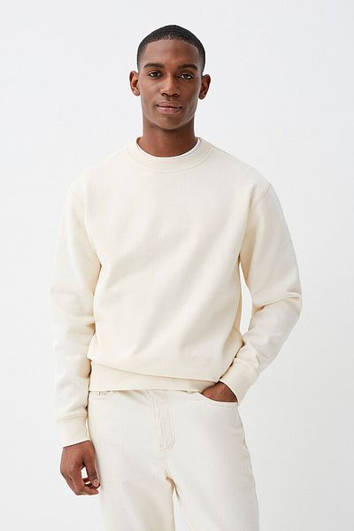 Superlife We Sell Superlife Men's Crew Neck Collar 3 Thread Fleece Sweatshirt