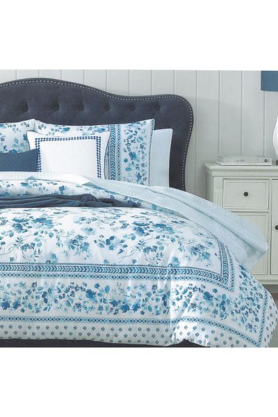 Orange Bed & Bath طقم سرير مزدوج 10 قطع | أديل بلو