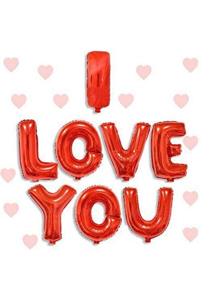 Parti Dükkanım بالون أحبك فويل أحمر (35 سم)