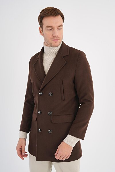 Deri Company Regal Brown Double Breasted Men's Coat