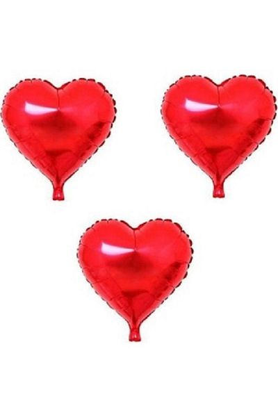 Zanzibar Flying Heart Balloon with Foil Heart 3 Pieces 45 cm Red Romantic Marriage Proposal