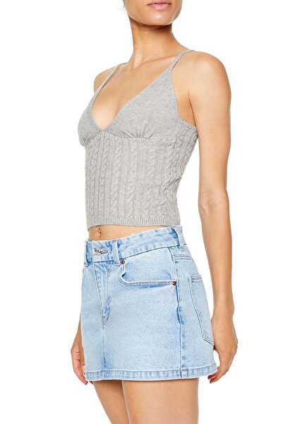 Forever 21 Triko Crop Askılı Bluz