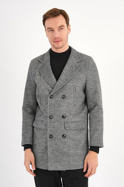 Deri Company Palton pentru bărbați Regal Houndstooth gri la două piept