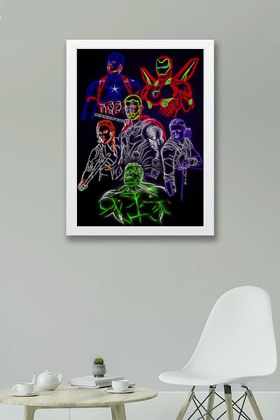 Saturn Pictură înrămate Avengers - Pictură poster Marvel Avengers