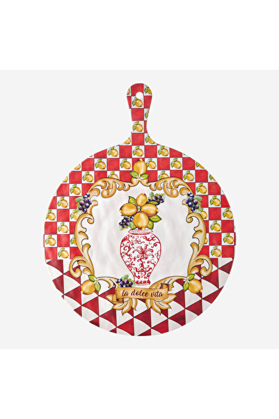 CHIARA ALESSI Capri Red Melamine Presentation Board 41 cm