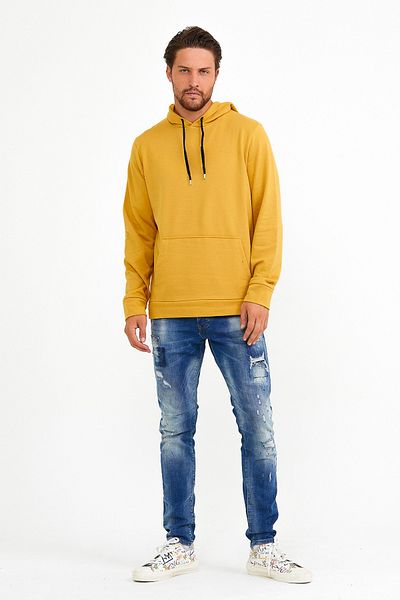 Superlife Ανδρικό φούτερ Superlife Fleece άνετο με κουκούλα σε μούχλα με 3 κλωστές