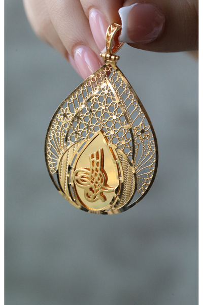 Kuyumcum 22 Ayar Altın Tuğralı Kolye Ucu