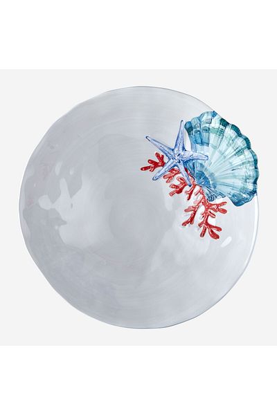 CHIARA ALESSI Bamboo White Melamine Bowl 30 cm