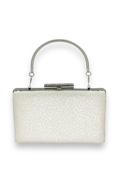 Wedding Fashion Model de cristal Piele mată din sidef Mâner metalic Geantă pentru rochie de seară Clutch Henna Geantă pentru bal de absolvire