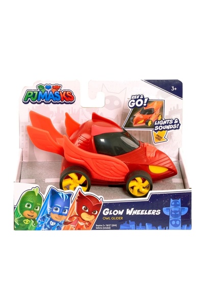 GIOCHI PREZIOSI Pijamaskeliler Glow Wheelers Baykuş Planörü Jpl95670