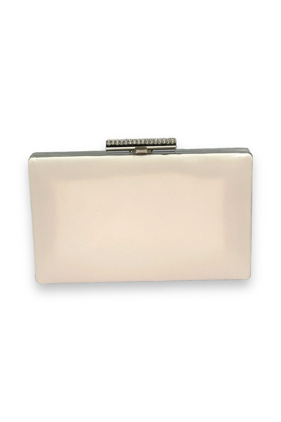 MSglame Geantă elegantă din piele mată, culoare bej. Potrivită pentru nunți, ...