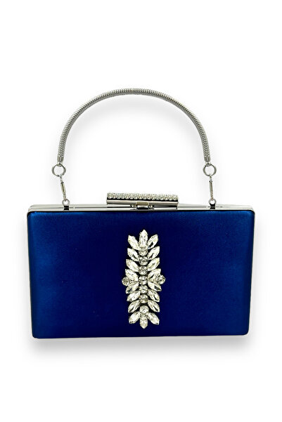 Wedding Fashion Clutch de absolvire de mireasa din satin Henna - culoare bleu...