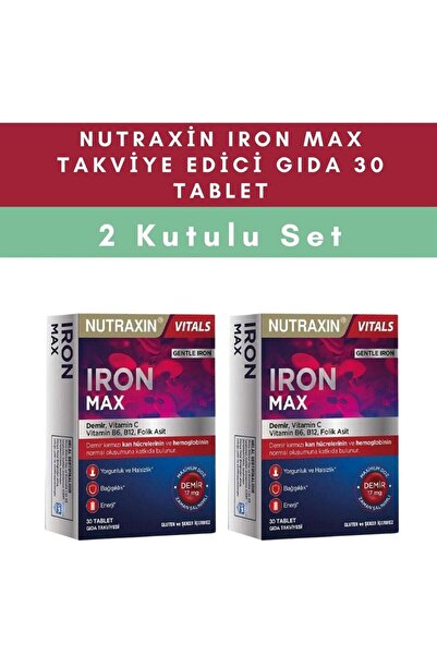 Nutraxin Iron Max 30 Tablet 2 Adet