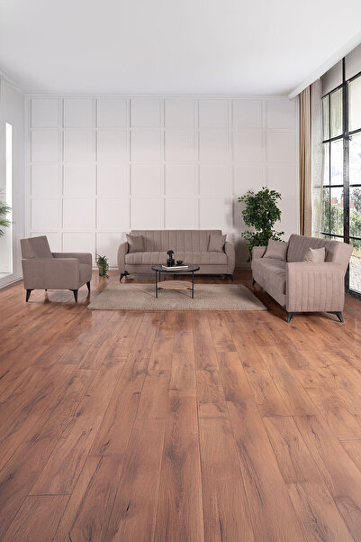 Kilim Mobilya Linda Koltuk Takımı 3 3 B Açık Kahverengi