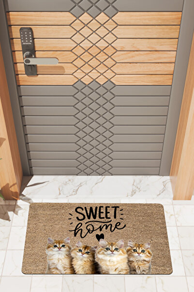 Rugmood Modern Digital Printing Sweet Home Cat Door Mat