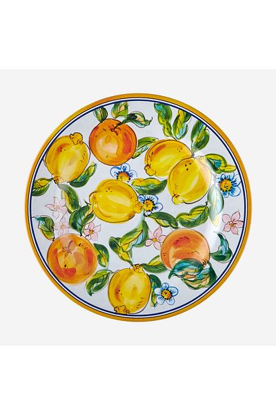CHIARA ALESSI 28 Cm White Melamine Capri Dinner Plate