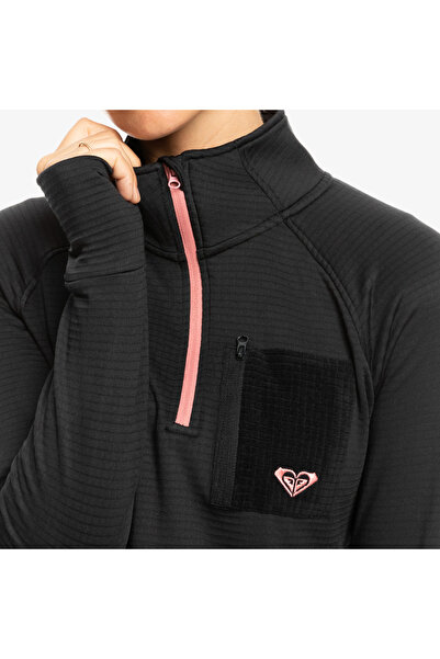 Roxy Γυναικείο μαύρο εσώρουχο Waves Of Warmth Waffle Layer Γυναικείο εσώρουχο ERJKT04069