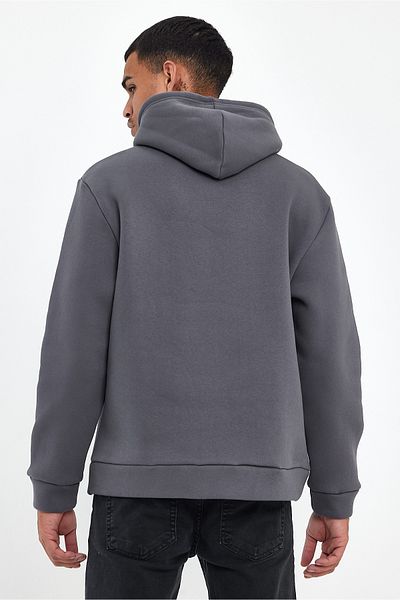 Superlife Ανδρικό φούτερ Superlife Fleece άνετο με κουκούλα σε μούχλα με 3 κλωστές