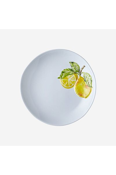 CHIARA ALESSI Capri White Melamine Breakfast Plate 23 Cm