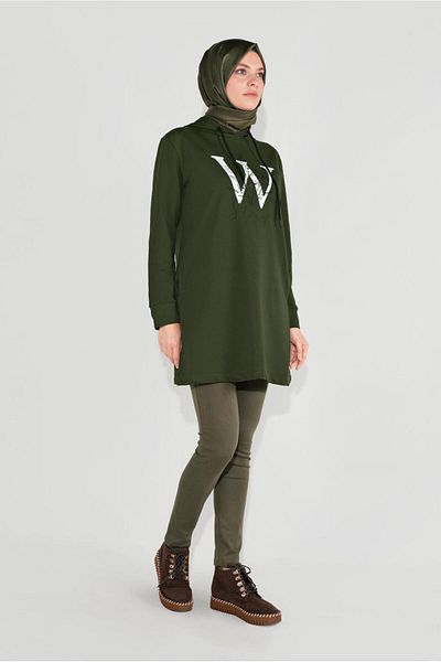 TRENDTESETTÜR Hooded Printed Tunic 4001