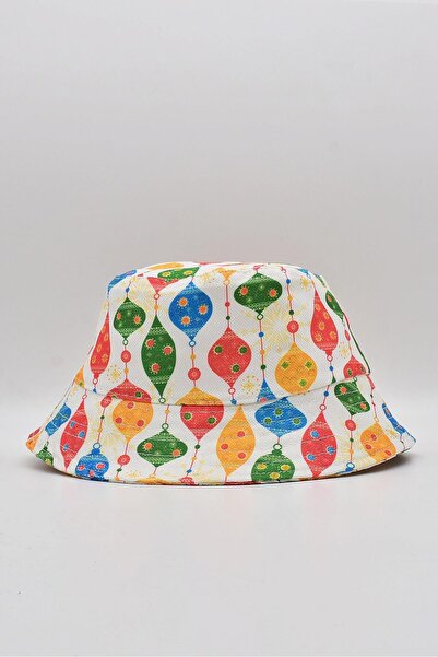 Külah Καπέλο Bucket με σχέδιο Fisherman Hat-Beyaz