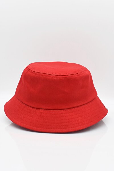 Külah 100% Cotton Red Bucket Fisherman Hat Bucket Hat
