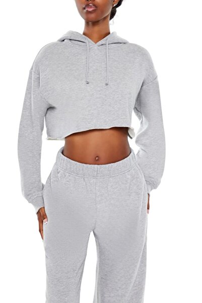 Forever 21 Fleece Crop Sweatshirt