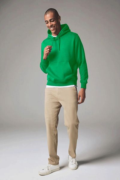 Superlife Ανδρικό φούτερ Superlife Fleece άνετο με κουκούλα σε μούχλα με 3 κλωστές