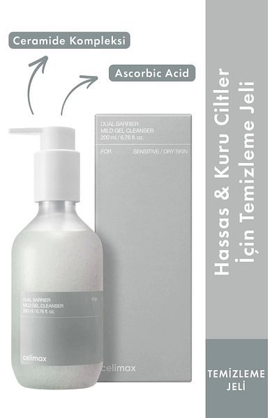 Celimax Gentle Gel Cleanser to Moisturize Sensitive and Dry Skin - Dual Barrier Mild Gel Cleanser 200 ml