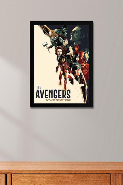 Saturn Πίνακας με κορνίζα Avengers - Πίνακας με αφίσα Avengers Marvel