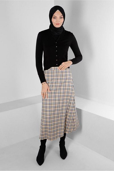 Alvina Fustă cu model în carouri 60357