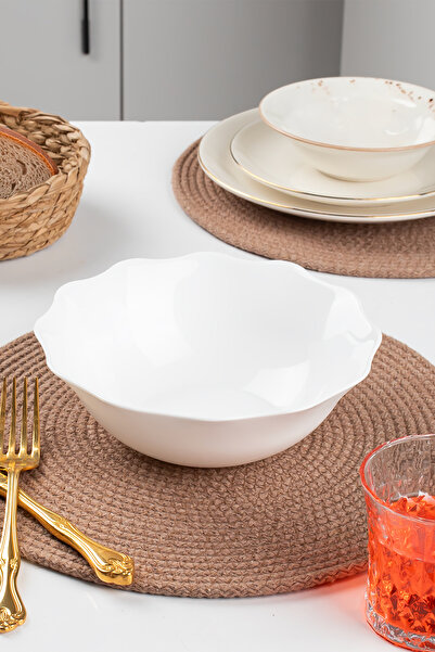 Porsima Lhjw80 Opal Cam Kase, Derin Kase Sunum, Çorba Servis Kasesi Servis Tabağı 20 Cm