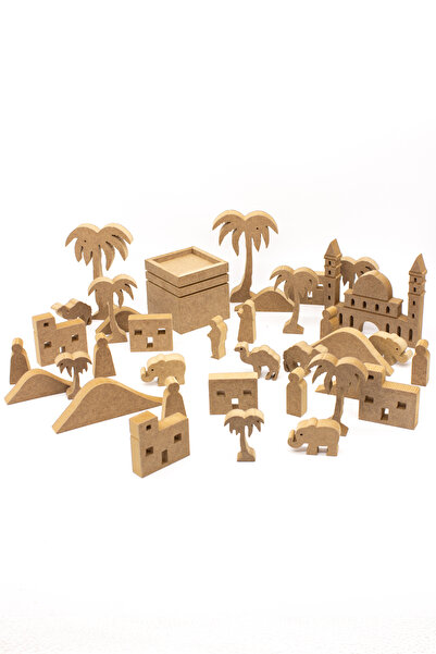 na neşeli ahşap DES02 Ramazan Ayına Özel Kutsal Topraklar Takımı 'xxl' Özel R...