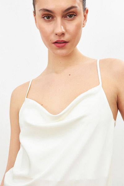 Setre Ecru Strap Detailed Blouse