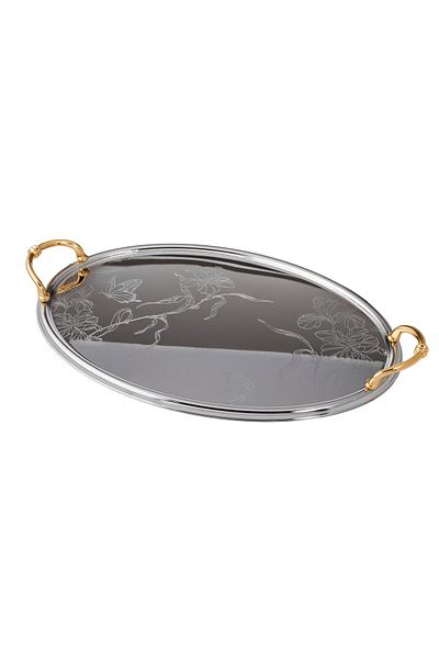 Dania A set of 3-piece steel oval trays