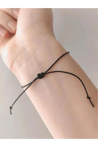 BAE ATOLYE 10 Pieces Black Lucky Bracelet, Couple Bracelet, Dating Bracelet, Rope Bracelet