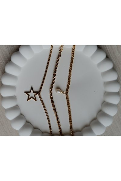 PileaD Triple Star Pearl Steel Bracelet Set Guaranteed