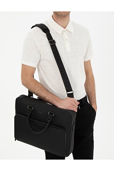 Pierre Cardin حقيبة رجالية سوداء 50296104-VR046