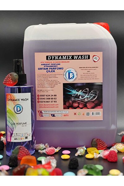 dynamix wash Çilek/strawberry 2'li Ortam Parfümü Seti Araç Parfümü Oto Parfüm...