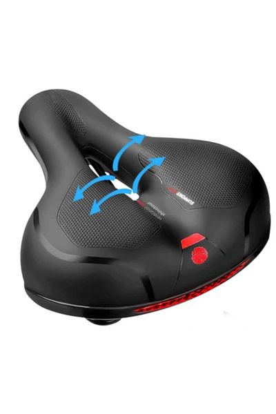 Asroya Bicycle Wide Comfortable Soft Spring Saddle Seat Bicycle Seat Saddle Spare Parts Accessories 26x21