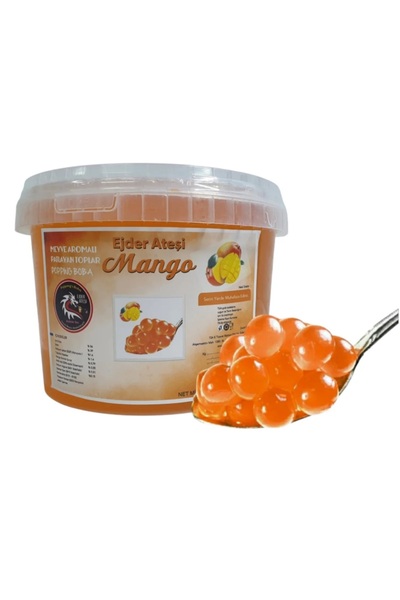 Ejder Ateşi Mango Aromalı Bubble Tea Incileri 1000 Gr.-popping Boba -bubble Tea - Tapyoka Incileri