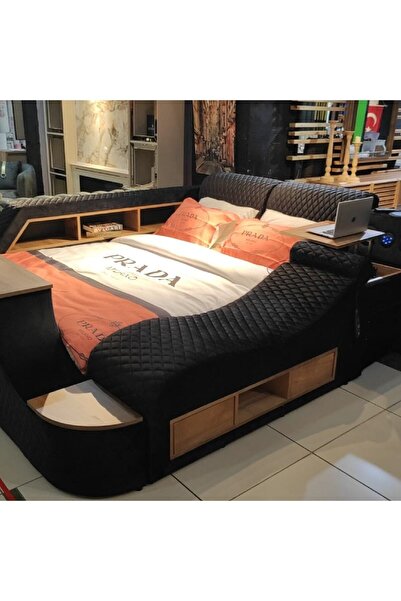 Missworble Elit Akıllı Yatak Smart Karyola Tv Üniteli Bluetoothlu