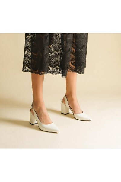 Chic Via Via White Skin Women's Heeled Shoes